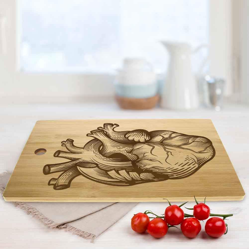Amazon.com: The Geeky Days Anatomical Heart Bamboo Cutting Board